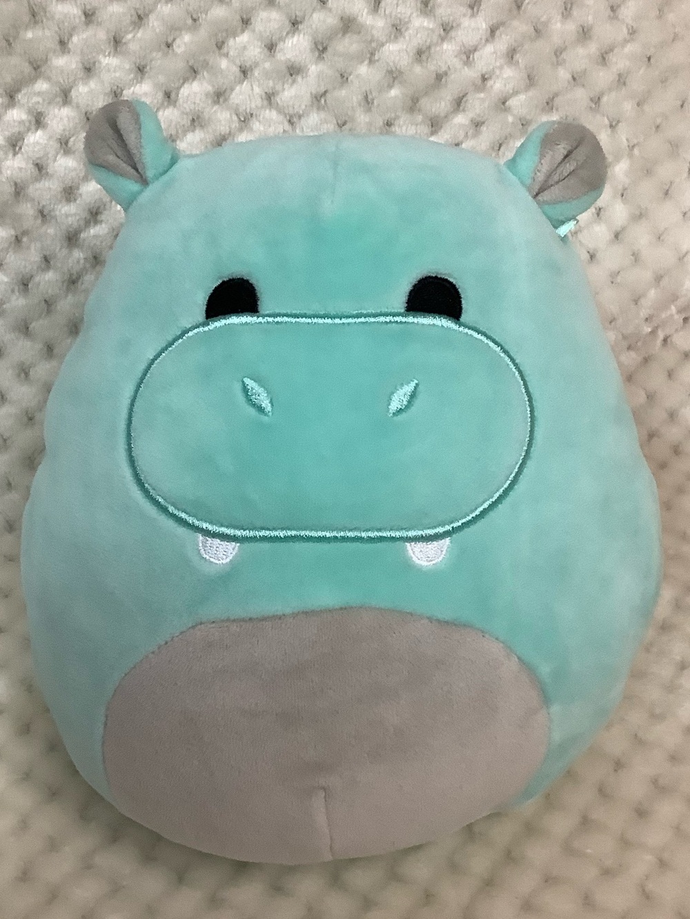 Squishmallows Plush Hank the Hippo Aqua and Gray Stuffed Animal Toy